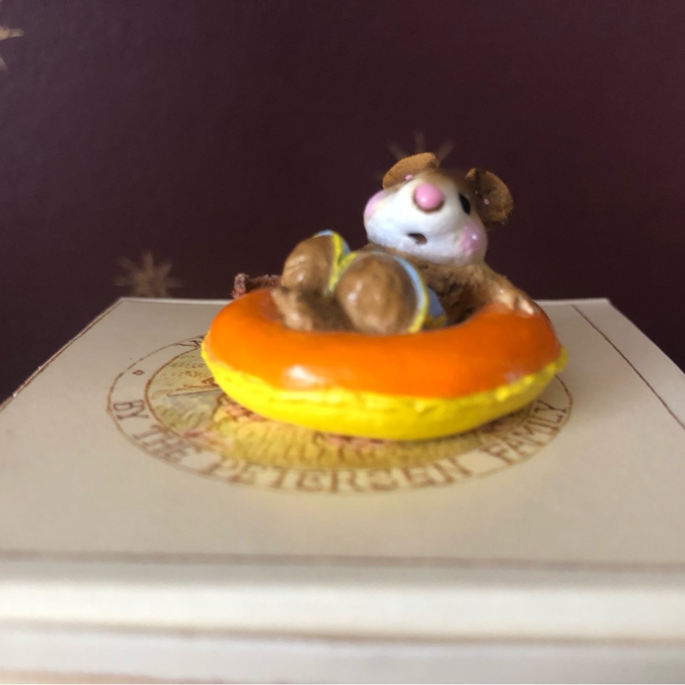 Wee Forest Folks Mouse on Inner Tube..